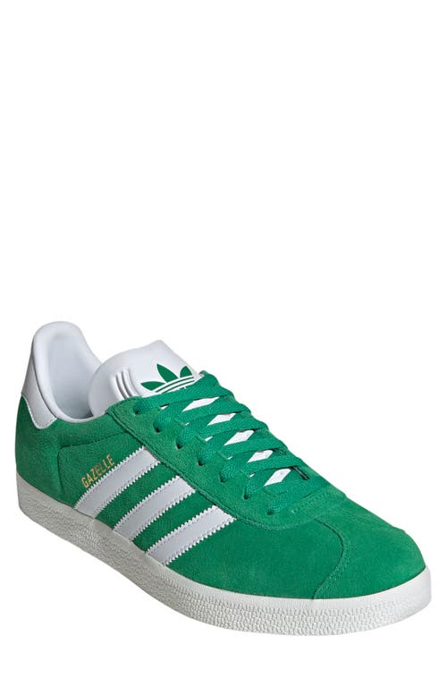 Shop Adidas Originals Adidas Gazelle Sneaker In Green/white/white