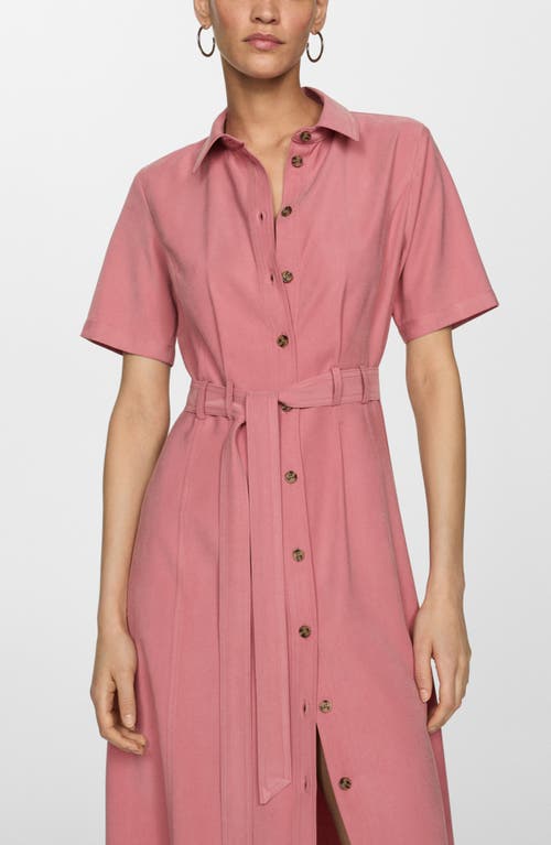 MANGO MANGO BELTED MIDI SHIRTDRESS 