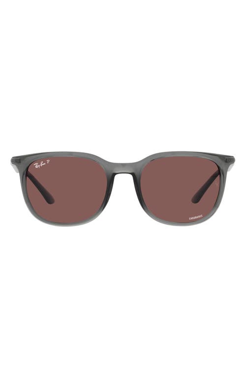 Ray-Ban 54mm Polarized Pillow Sunglasses in Transparent Grey at Nordstrom