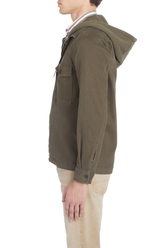 Shop Tom Ford Hooded Utility Overshirt In Deep Olive