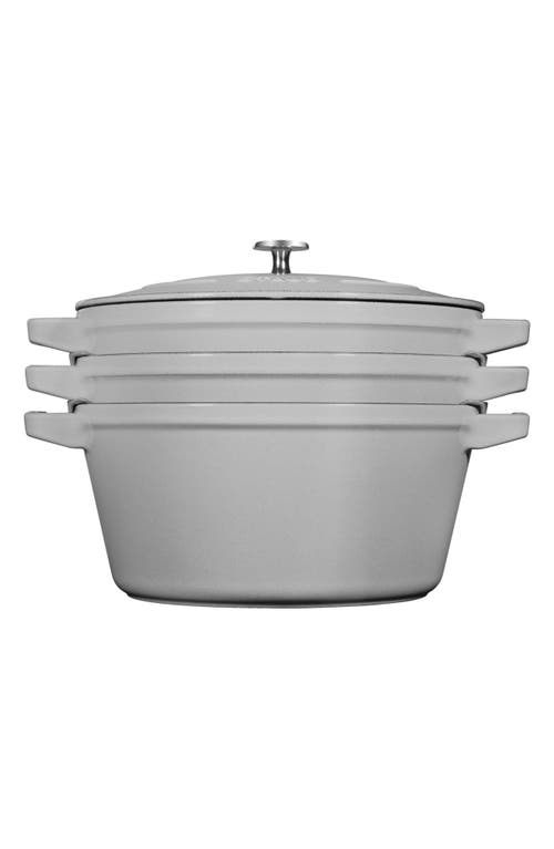 Staub Cast Iron 4-pc. Stackable Pot Set In Graphite