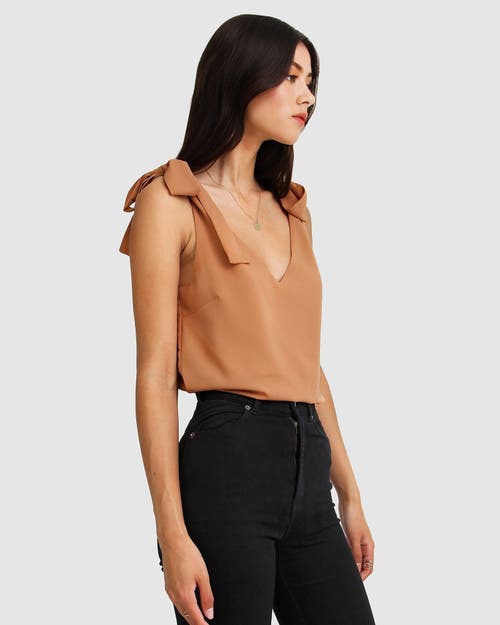 Belle & Bloom Feel For You V-neck Top - Camel