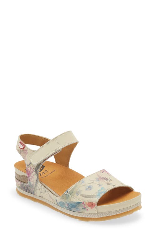 Wedge Sandal in Ice Leather