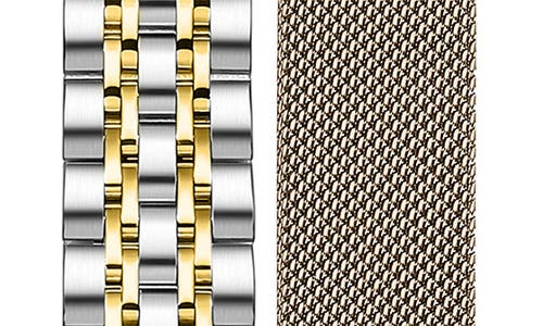 Shop The Posh Tech Assorted 2-pack 42mm Apple Watch® Watchbands In Silver/gold