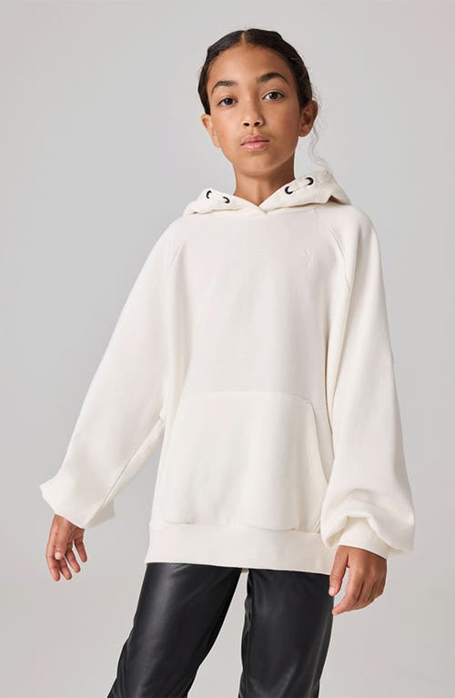 Shop Allsaints Sm By  Kids' Embellished Graphic Hoodie In White