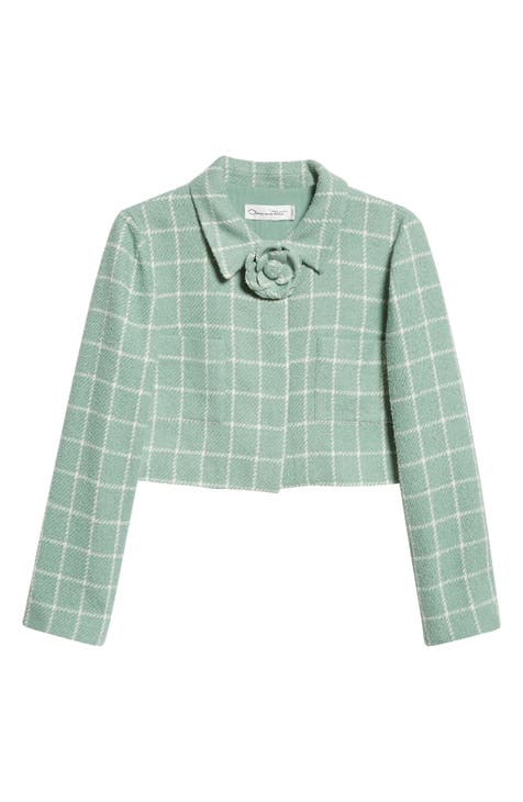 Spring Work Outfit: Mint and Chanel-esque Tweed Jacket (plus YSL