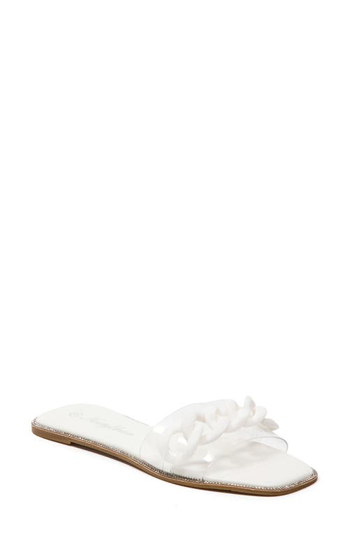 Ninety Union Women's Tampa Chain Link Vinyl Slides In White