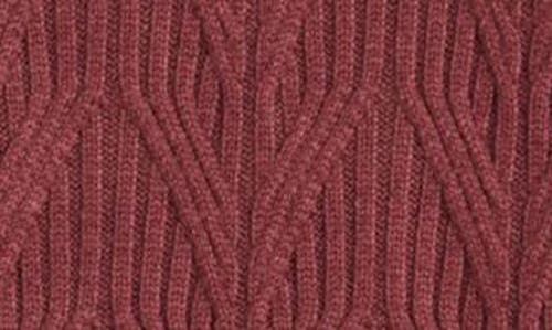 Bugatchi Cable Stitch Merino Wool Sweater In Burgundy