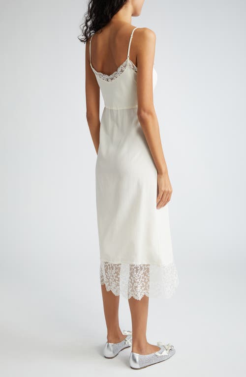 Shop Simone Rocha Lace Trim Slipdress In Ivory