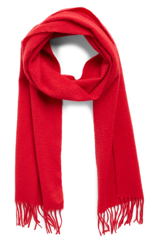Nordstrom Rack Solid Cashmere Scarf In Red Lychee