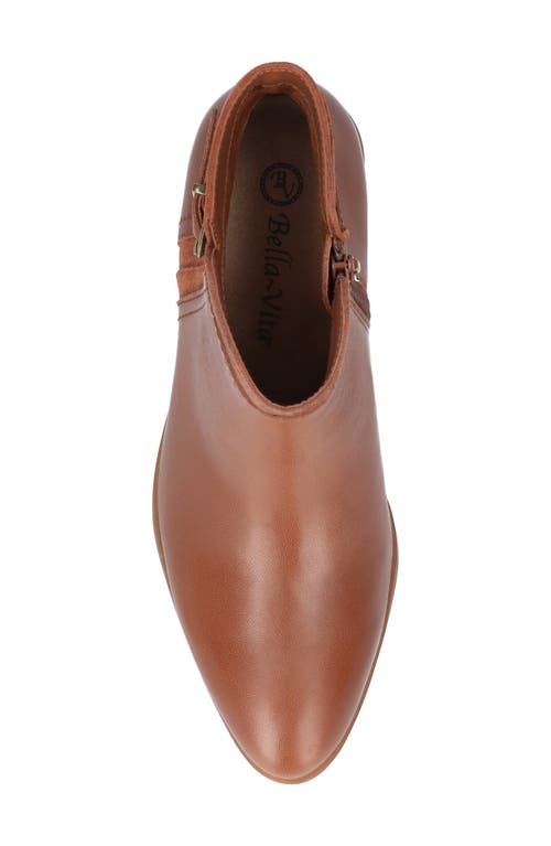 Bella Vita Womens Zipper Faux Leather Ankle Boots In Camel Leather