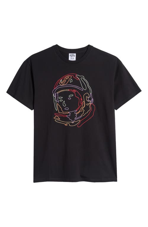 Shop Billionaire Boys Club Embroidered Helmet Head Cotton Graphic T-shirt In Black