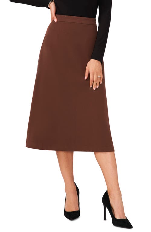 halogen(r) A-Line Midi Skirt in Chocolate Fondant