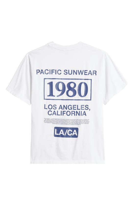 Shop Pacsun 1980 La Cotton Graphic T-shirt In White