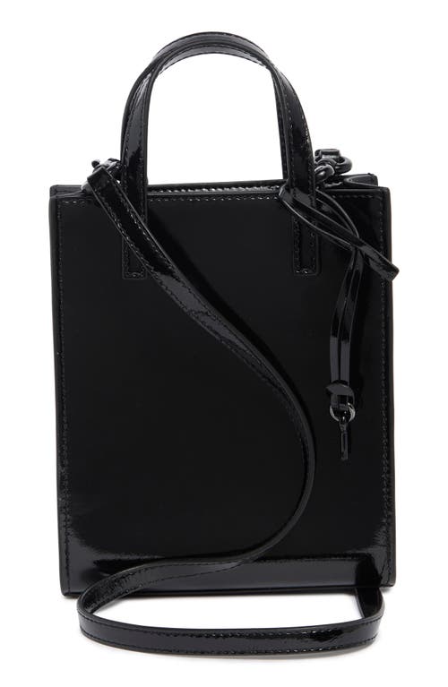 Marc Jacobs Micro Patent Leather Tote In Black