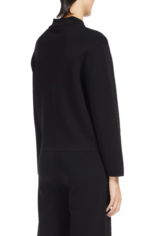 Shop Max Mara Leisure Kiota Collared Cardigan In Black