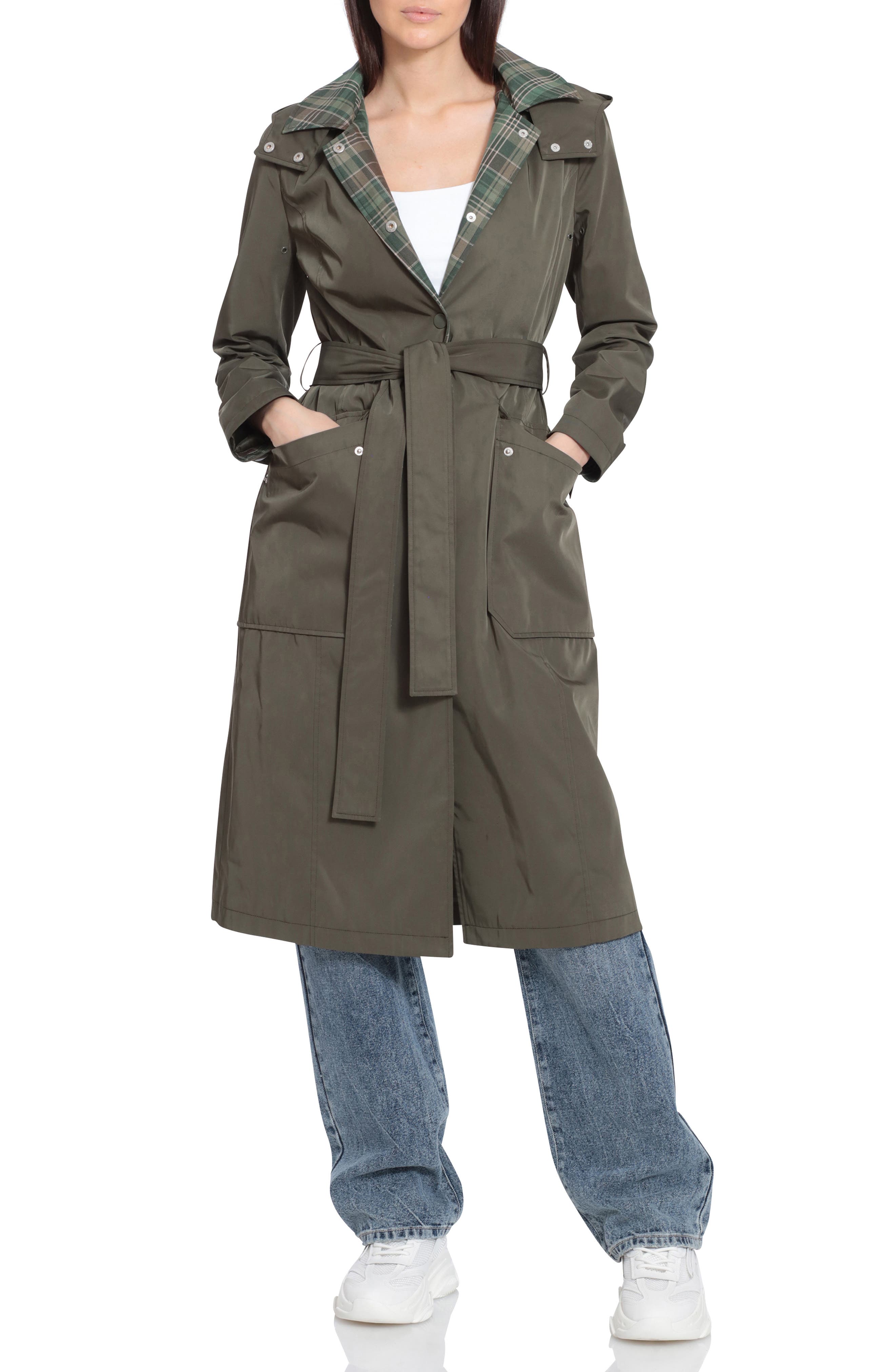 dark green trench coat womens