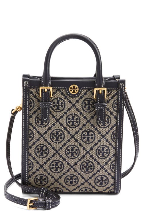 Tory Burch T Monogram Jacquard Mini Tote in Tory Navy at Nordstrom