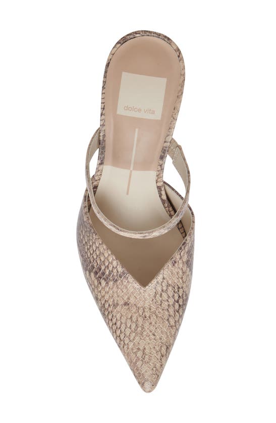 Shop Dolce Vita Kanika Pointed Toe Pump In Sand Embossed Leather