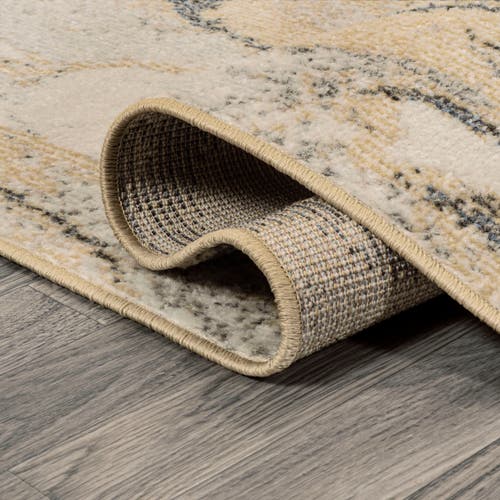 Jonathan Y Marmo Abstract Marbled Modern Area Rug In Gold/gray