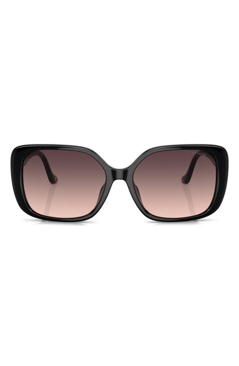 56mm Gradient Square Sunglasses