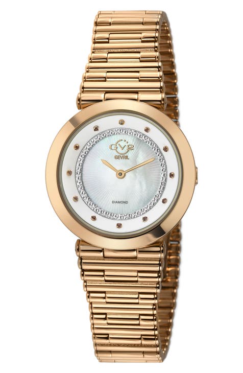 Burano Diamond Swiss Bracelet Watch, 34mm - 0.005 ctw