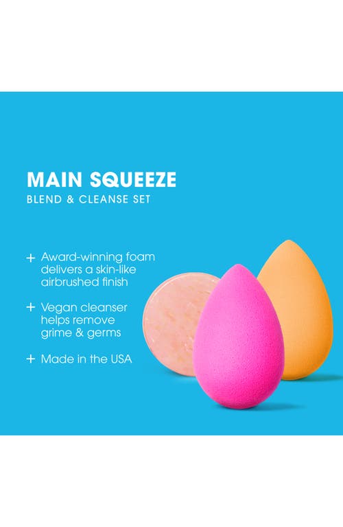 Shop Beautyblender Main Squeeze Blend & Cleanse Beauty Blender Set $49 Value In Original Pink And Pop Blenders