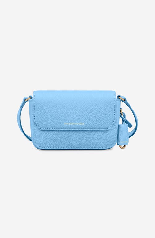 MAISON de SABRÉ Micro Leather Flap Bag in Sky Blue at Nordstrom, Size X-Small