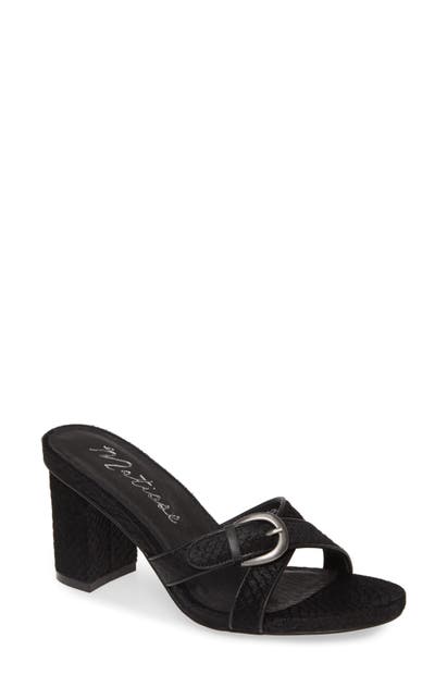 Click to view more detailed imagery on our partner's website Matisse So Long Slide Sandal In Black Calf Hair