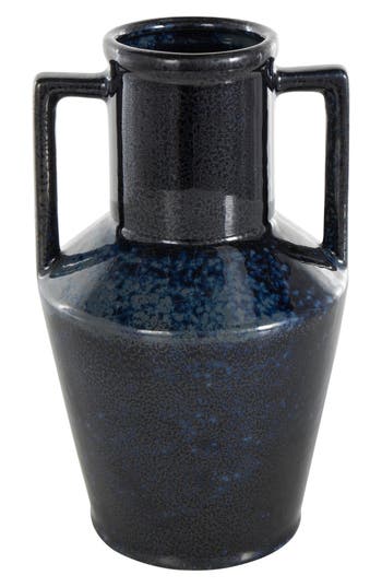 VIVIAN LUNE HOME VIVIAN LUNE HOME DARK BLUE CERAMIC VASE