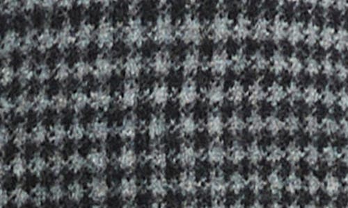 Shop Vince Houndstooth Wool & Cashmere Quarter Zip Sweater In Heather Smoke/black Combo