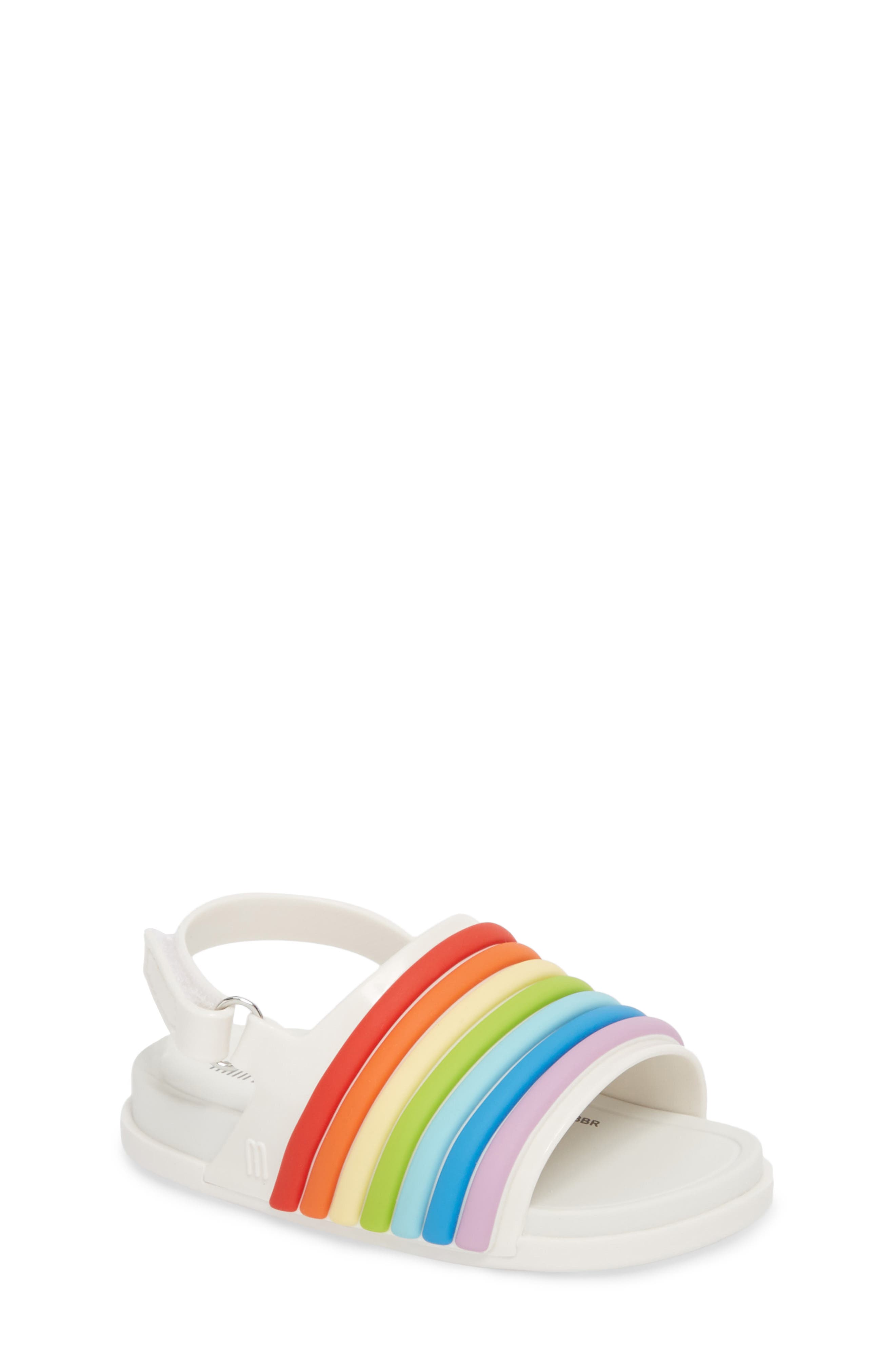 mini melissa rainbow shoes