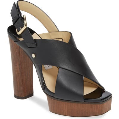 Jimmy Choo Aix Platform Slingback Sandal, Black