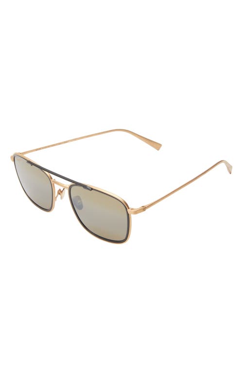 Maui Jim 53mm Core Square Polarized Sunglasses In Gold Gold Bronze