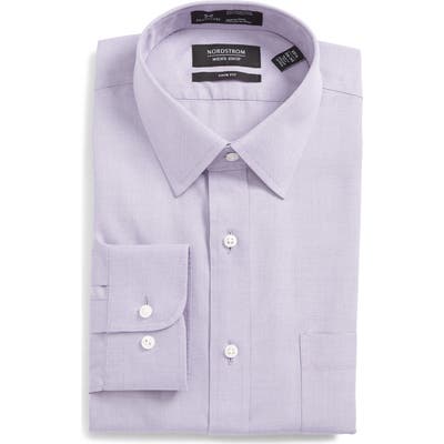 Nordstrom Shop Smartcare(TM) Trim Fit Solid Dress Shirt, 5 34/35 - Purple