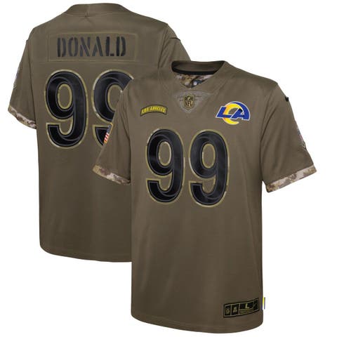 Men's Nike Aaron Donald Olive Los Angeles Rams 2022 Salute To Service  Limited Jersey