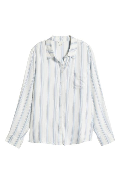 Caslonr Caslon(r) Flannel Button-up Shirt In Ivory- Blue Nicole Stripe