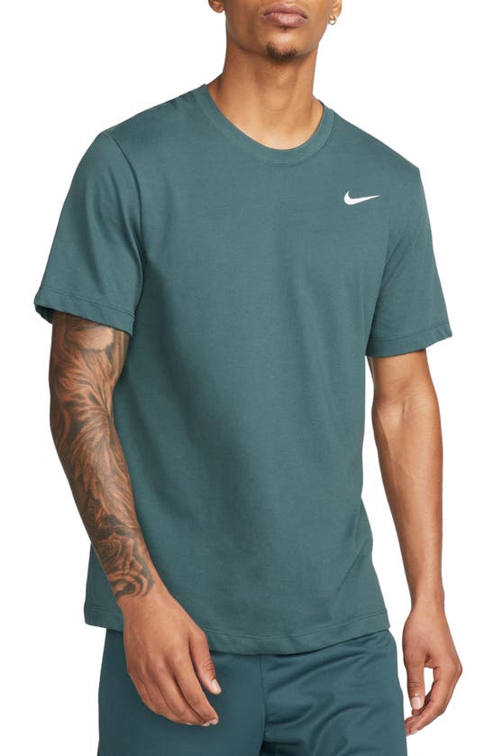 Nike Dri-fit Training T-shirt In Faded Spruce/ White