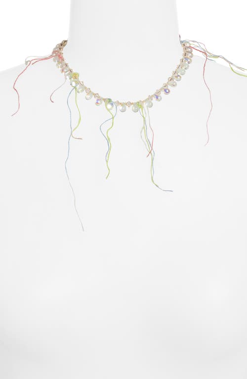 Isshi Raindrop Necklace In Crystal Peche