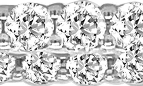 Badgley Mischka Collection Lab Created Diamond Hoop Earrings In White - Silver