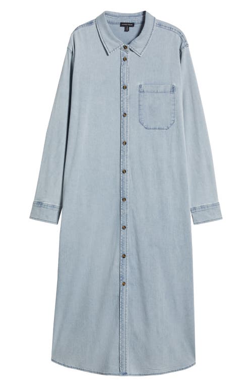 Universal Standard Odeon Long Sleeve Chambray Shirtdress In Heritage Blue