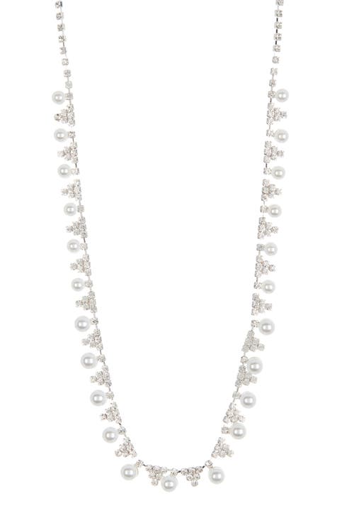 Crystal & Imitation Pearl Necklace