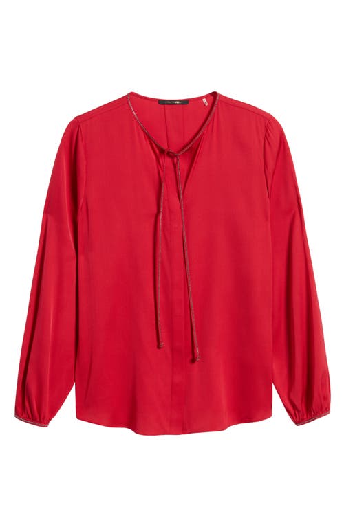 Kobi Halperin Eliza Stretch Silk Blouse In Scarlet