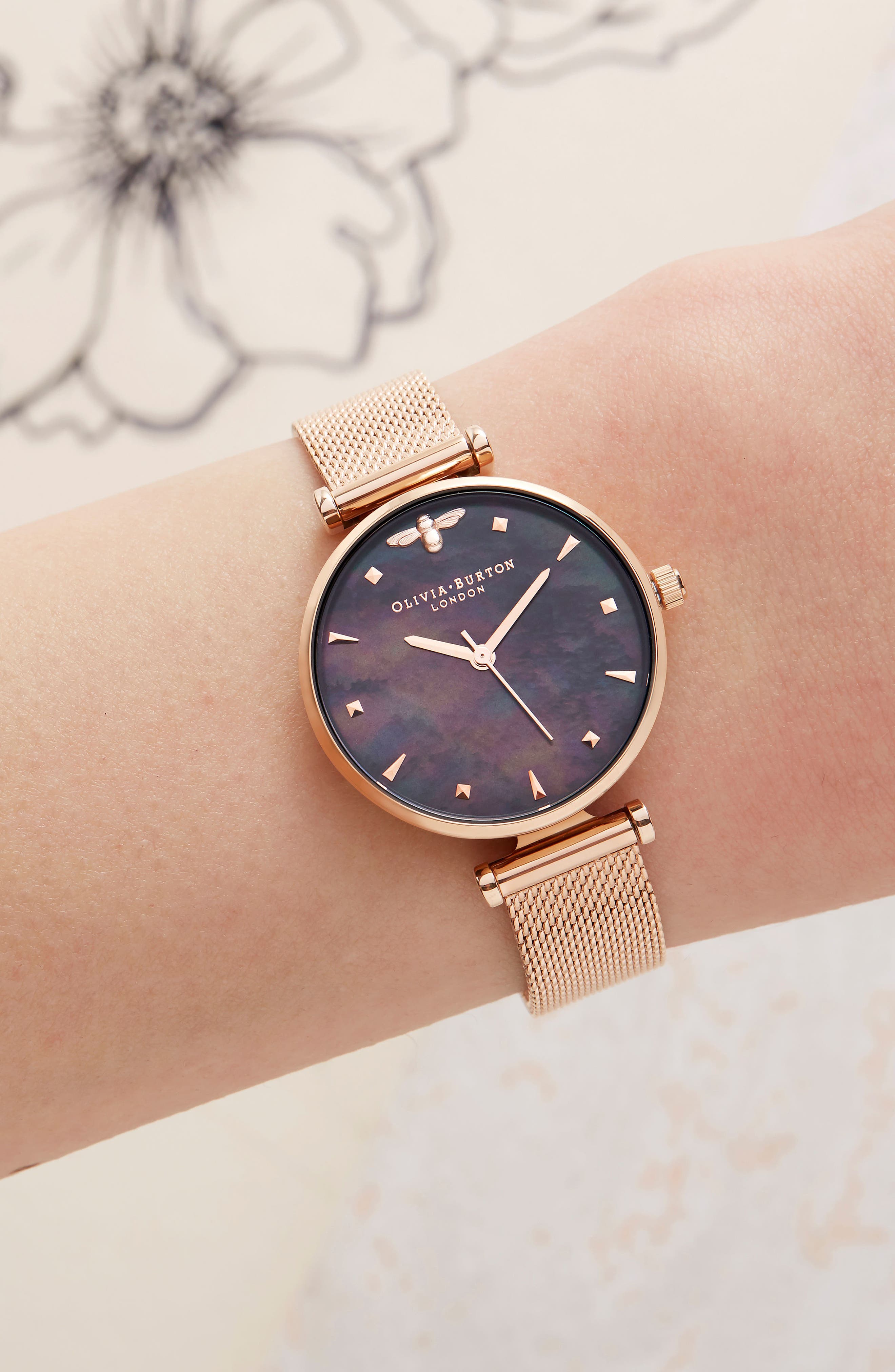 olivia burton mesh strap