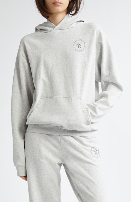 Sporty And Rich Sporty & Rich Wellness Club Cotton Blend Hoodie In Heather Gray