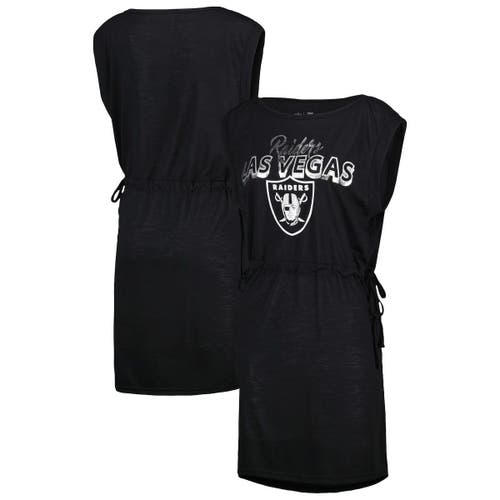 Women's G-III 4Her by Carl Banks Black Las Vegas Raiders G.O.A.T. Swimsuit Cover-Up
