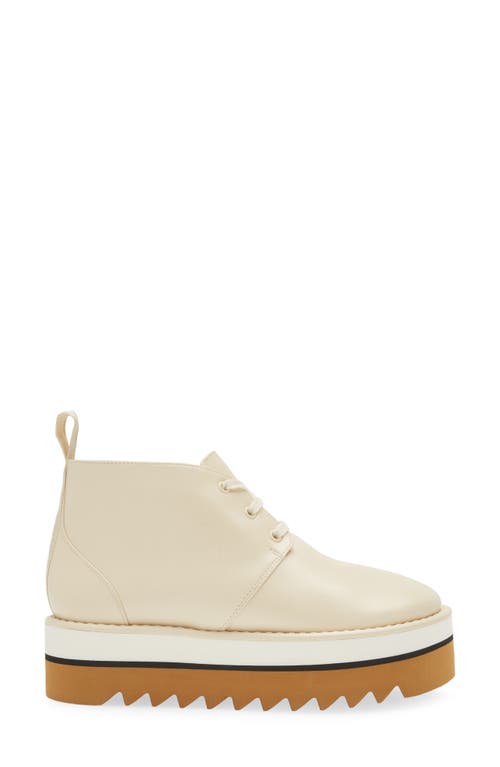 Shop Stella Mccartney Sneakelyse Platform Chukka Boot In 9200 Cream