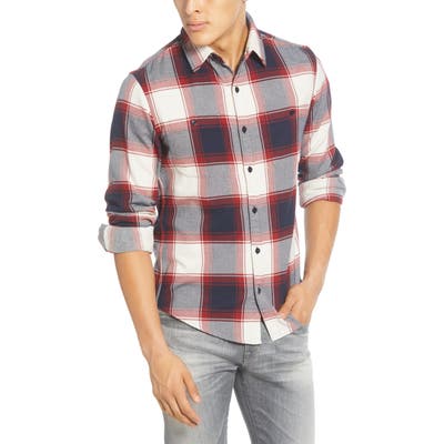 Bonobos Slim Fit Plaid Flannel Button-Up Shirt White