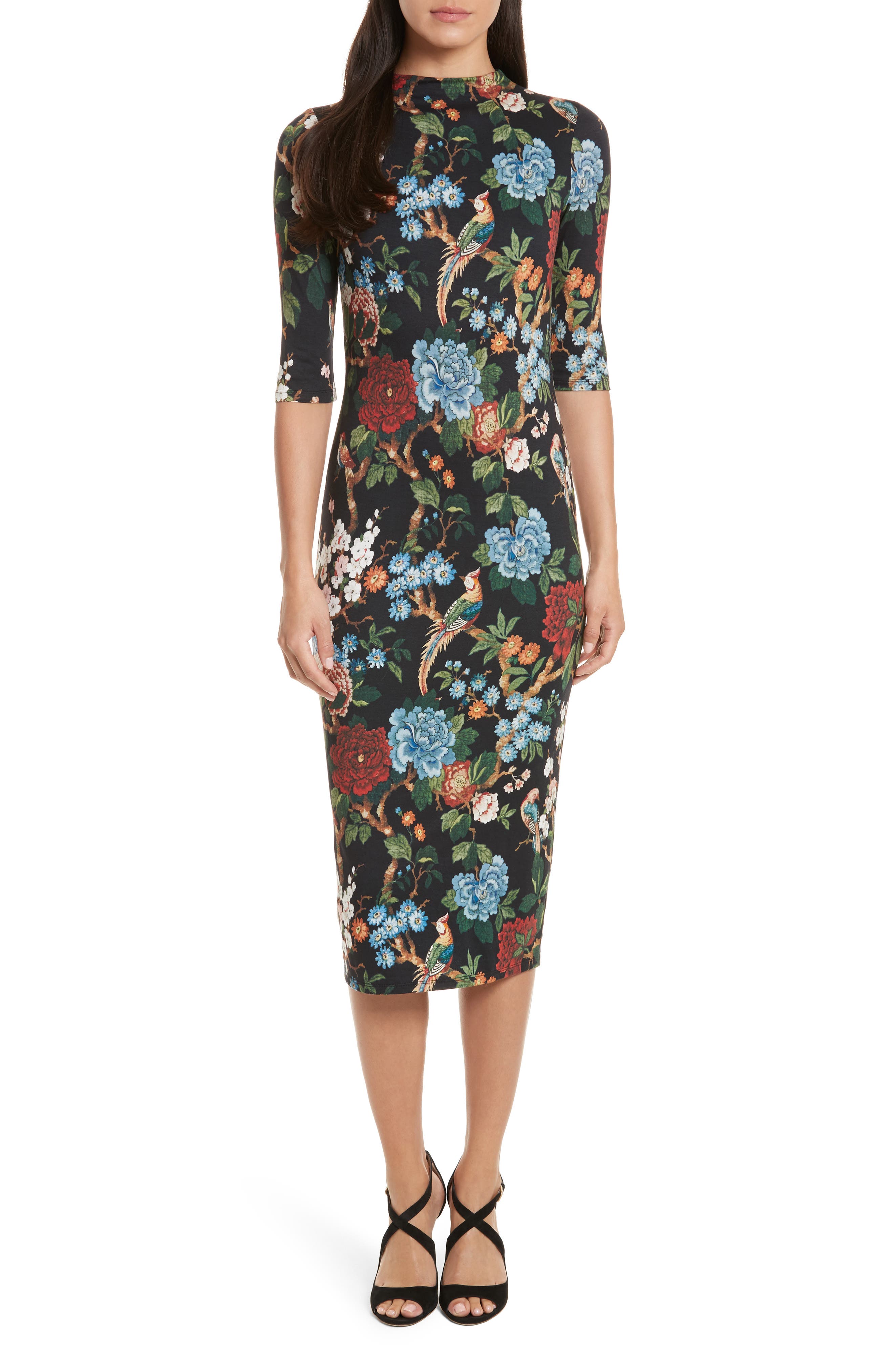 alice and olivia delora floral dress