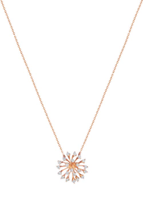 Luminus Diamond Pendant Necklace in Pink Gold
